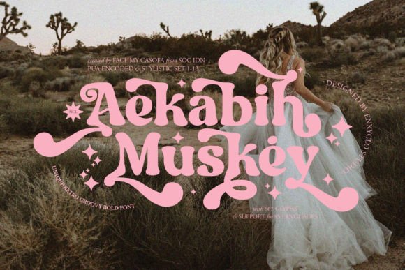Aekabih Muskey: A Retro Groovy Display Font That Actually Works
