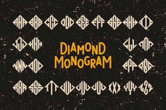 Diamond Monogram: A Display Font That Elevates Small Business Branding