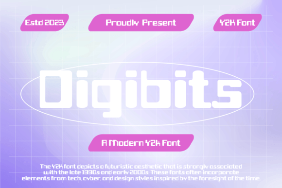 Digibits: A Y2K Display Typeface That Delivers Digital Charm Online