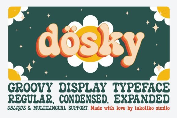Dosky: A Retro Bubble Font That Pops on the Web