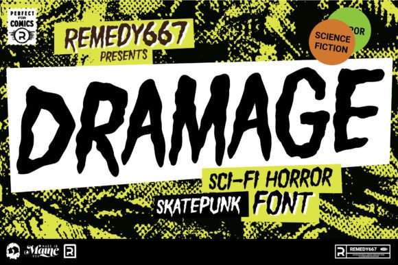 Dramage: A Bold Display Font for Handmade Brands