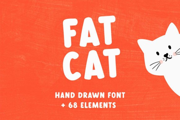 Fat Cat Font: Playful Display Type for Handmade Labels & Printables