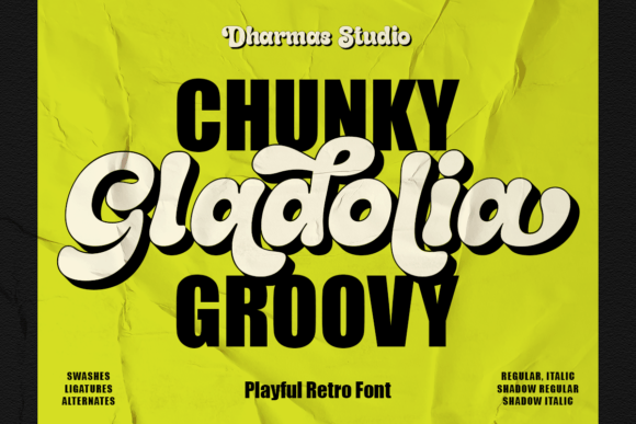Gladolia: A Chunky Retro Typeface for Editorial Impact