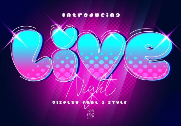 Live Night: A Bold Display Font for Digital Headlines
