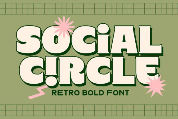 Social Circle Font: Vintage Groove for Handmade Labels & Printables