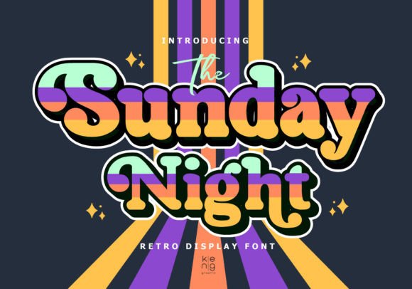 The Sunday Night Font: A Retro Display Typeface That Makes Your Brand Instantly Memorable